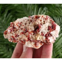 Seltener Roter Vanadinit Mit Baryt Aus Marokko, Kristalle, Mineral, Naturkristall, Rohkristalle, Rote von Minterest