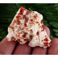 Seltener Roter Vanadinit Mit Baryt Aus Marokko, Kristalle, Mineral, Naturkristall, Rohkristalle, Rote von Minterest