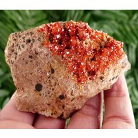 Seltener Top Qualität Roter Vanadinit Mit Dendrit Aus Marokko, Kristalle, Mineral, Naturkristall, Rohkristalle, Rote von Minterest