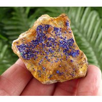 Wunderschöner Azurit Kristall Auf Quarz, Malachit Cluster, Roher Stein von Minterest
