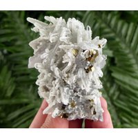 Wunderschöner Bergkristall Mit Pyrit Und Schneeweißem Calcit, Kristall, Mineral, Naturkristall N5729 von Minterest