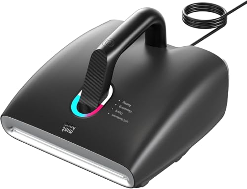 Minthouz Milbensauger für Matratzen, 15 Kpa Milbensauger mit UV Licht, Intelligente Staubsensierung, 60 ℃ Heiße Luft, 450 W Matratzenreiniger mit Doppeltes Bürstendesign für Staub und Tierhaare von Minthouz