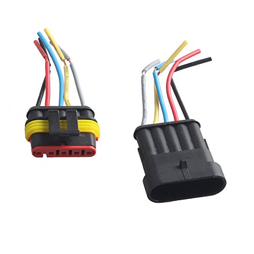 Mintice™ 5-Polig Kabel Steckverbinder Stecker Wasserdicht Schnellverbinder Draht Elektrisch Ausrüstung KFZ LKW von Mintice