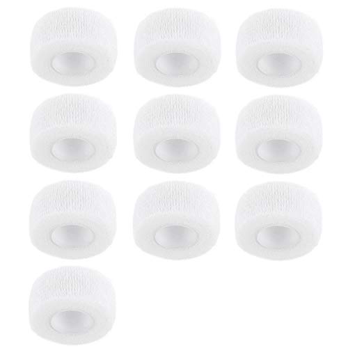 Mintice 10 Stück weiß Selbsthaftende Bandagen Fingerpflaster Fingerverband Wundverband selbstklebend wasserfest 4.5mx2.5cm von Mintice