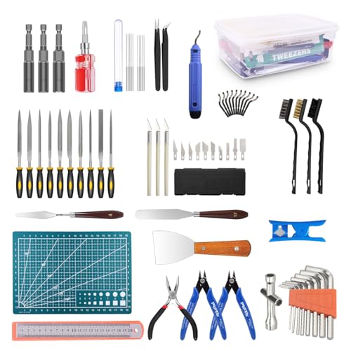 3D Drucker Zubehör Kit, 3D Drucker Werkzeug Kit, Mintion 73 PCS 3D Drucker Zubehör mit Düsenreinigungsset, Entgrater Werkzeug, Entfernungswerkzeugen, Pinzetten, Zangen, für Adventurer5M, Kobra,Neptune von Mintion
