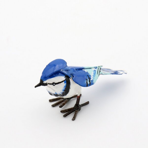 Mio Moyo Blauhäher - Vogel aus Recycling-Metall zur Gartendekoration von Mio Moyo
