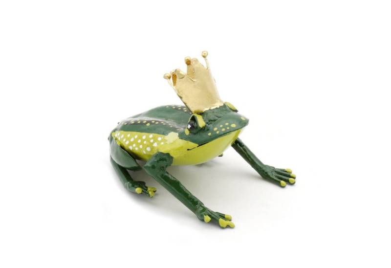 Mio Moyo Gartenfigur Frosch dunkelgrün, Dekoration für Haus und Garten aus Metall, Gartendeko, Blumen, Vögel von Mio Moyo