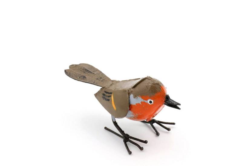 Mio Moyo Gartenfigur Rotkehlchen, Dekoration für Haus und Garten aus Metall, Gartendeko, Blumen, Vögel von Mio Moyo
