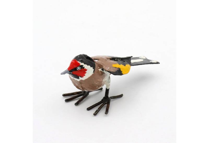 Mio Moyo Gartenfigur Stieglitz, Dekoration für Haus und Garten aus Metall, Gartendeko, Blumen, Vögel von Mio Moyo