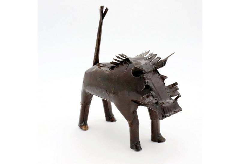 Mio Moyo Gartenfigur Warzenschwein, Dekoration für Haus und Garten aus Metall, Gartendeko, Blumen, Vögel von Mio Moyo
