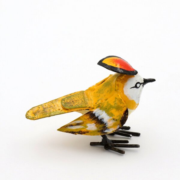 Mio Moyo Sommergoldhähnchen - Vogel aus Recycling-Metall zur Gartendekoration von Mio Moyo