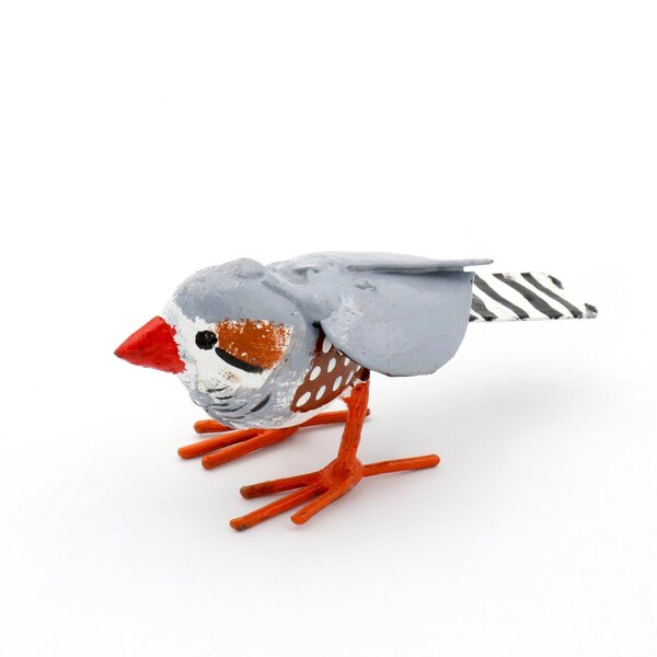 Mio Moyo Zebrafink - Vogel aus Recycling-Metall zur Gartendekoration von Mio Moyo