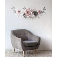 Kinderzimmer Wanddeko - Papierblumen Blush Wandkunst | Code#140 von MioGallery