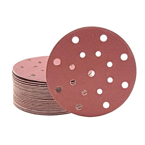 MioTools Fox Klett-Schleifscheiben, 150 mm, 17-Loch, f. Exzenterschleifer, Normalkorund (25 Stk.) K40 von MioTools