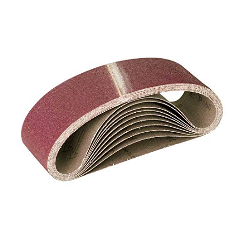 MioTools Fox Schleifbänder, 457 x 75 mm, f. Handbandschleifer, Normalkorund (10 Stk.) K40 von MioTools