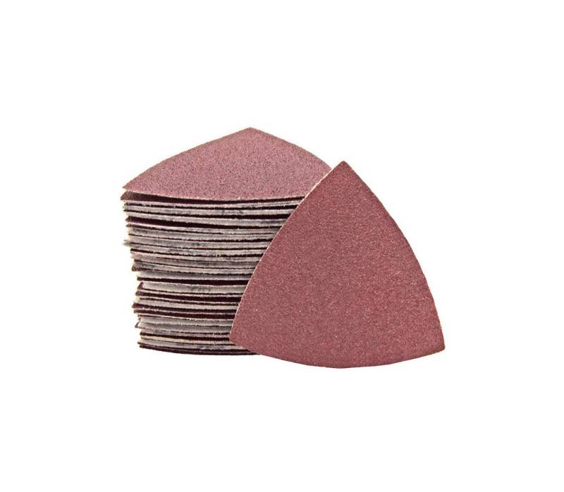 MioTools Schleifdreieck 82 mm Klett-Schleifblätter für Deltaschleifer, Normalkorund, 50 Stk., K120 von MioTools