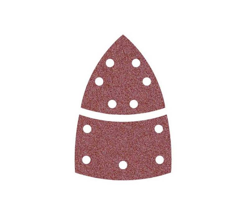 MioTools Schleifdreieck 93 mm / 62 x 102 mm 11-Loch Klett-Schleifblätter für Deltaschleifer, Normalkorund, 50 Stk., K180 von MioTools
