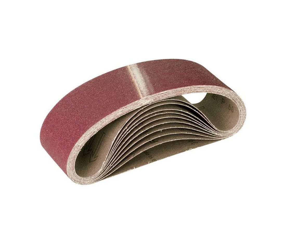 MioTools Schleifpapier 457 x 75 mm Schleifbänder für Handbandschleifer, Normalkorund, 10 Stk., K120 von MioTools