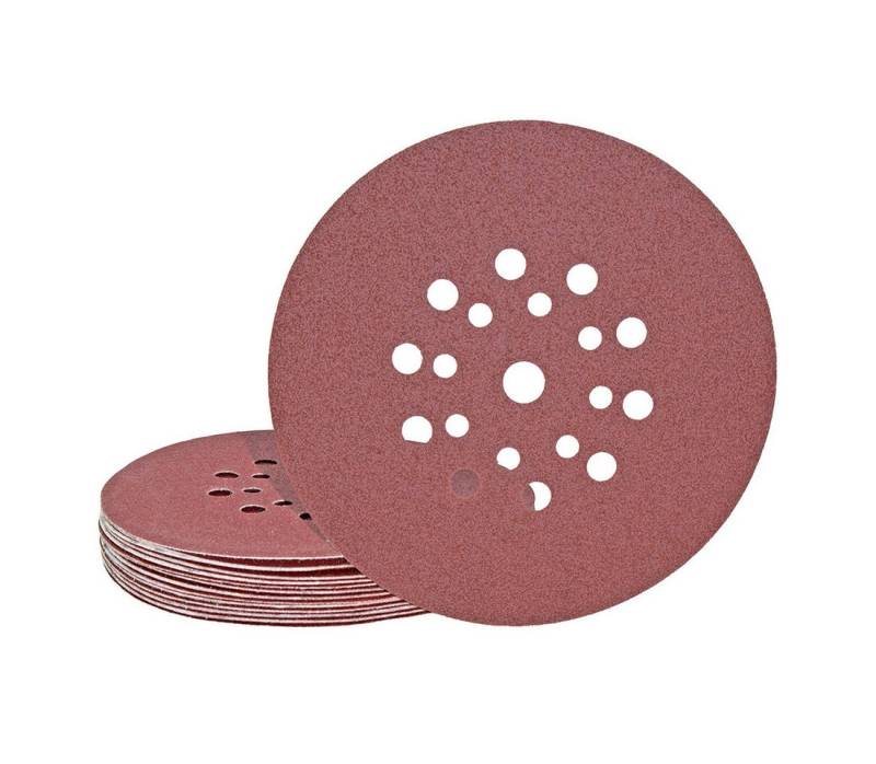 MioTools Schleifscheibe Ø 225 mm 19-Loch Klett-Schleifscheiben für Trockenbauschleifer, Normalkorund, 10 Stk., K16 von MioTools