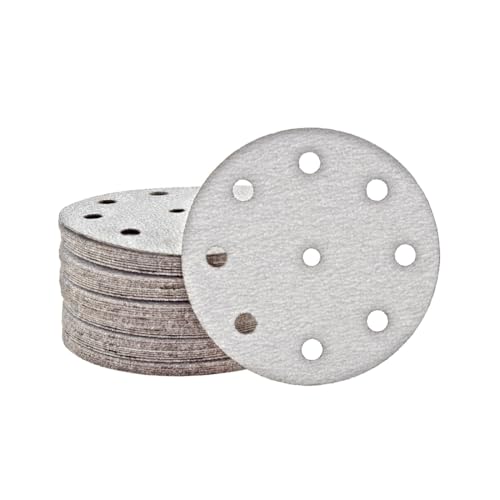 MioTools Shark Klett-Schleifscheiben, 125 mm, 9-Loch, f. Exzenterschleifer, Normalkorund (50 Stk.) K40 von MioTools