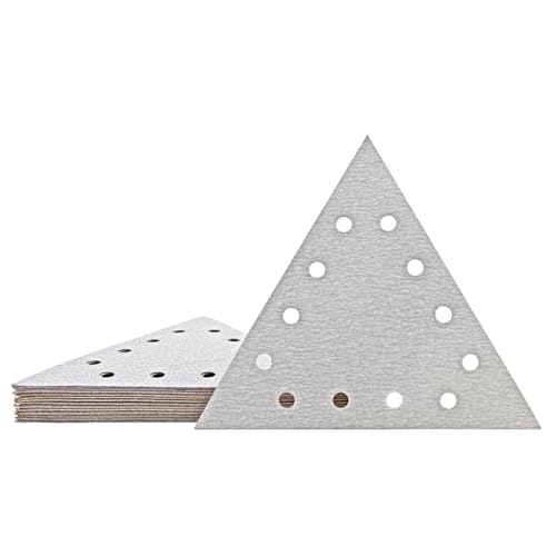 MioTools Shark Klett-Schleifscheiben, 290 x 250 mm, 12-Loch, f. Trockenbauschleifer, Normalkorund (25 Stk.) K40 von MioTools