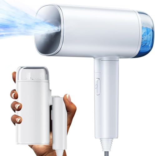 Reisebügeleisen Dampf Mini Mioduro faltbarer Dampfbürste, 2-in-1 horizontaler und vertikaler Dampfglätter Steamer Kleidung, tragbare Steam Iron, 2000-W-Dampf Steamer für Zuhause und Reisen von Mioduro