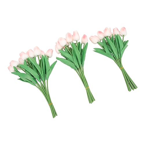 Miokycl 30 Stück Künstliche Tulpen, Blumen, Innovative Simulation, Handgefertigt, Künstliche Tulpen aus PU für Zuhause, Hochzeit, Party, Dekoration (Pfirsichrosa) von Miokycl