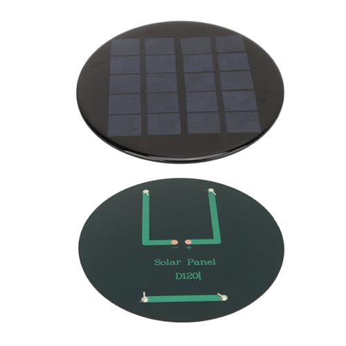 Miokycl Mini-Solarzellenmodul, rund, 1,1 W, 5 V, 120 mm, wiederaufladbar, 3,7 V Batterie, kleines polykristallines Silizium-Solarzellenmodul von Miokycl