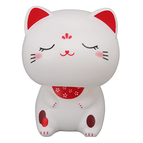 Miokycl Niedliche Katzen-Ornament, Solarlicht, Induktion, Glückliche Wackelkatze aus Kunststoff Restaurants, Auto-Armaturenbrett (Typ 2) von Miokycl