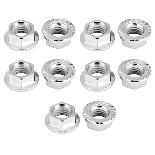 Muttern M10x1,25 HSS-Muttern 6×4×2 10 Stück Feingewinde Sechskantmutter Flanschmuttern Befestigungselement mit Unterlage M10 Mutter.25 von Miokycl