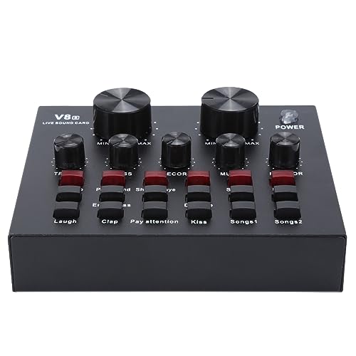 Miokycl Sound V8 Live Broadcast Soundkarte Handy USB Host Mulsound Karte Live Streaming 18×15×6 v8s Live Broadcast Soundkarte Handy USB Host Multifunktions Computer Karaoke, von Miokycl
