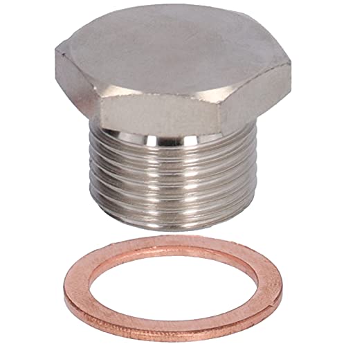 Miosugo O2 Sensor Plug, Sauerstoffsensor Stecker, M18 x 1,5 Sechskantstecker, Iron Electroplated Nickel Fastener Hardware, Stecker Abgassystem Autoteile von Miosugo