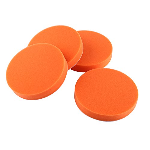 Miosugo Polierschwämme 150mm, 10 Stück 6" Auto Polierpads Schwamm Polieren Buffing Waxing Pad Kit Tool Polierauflage für Auto Polisher Puffer Orange Auto polieren Profiset von Miosugo