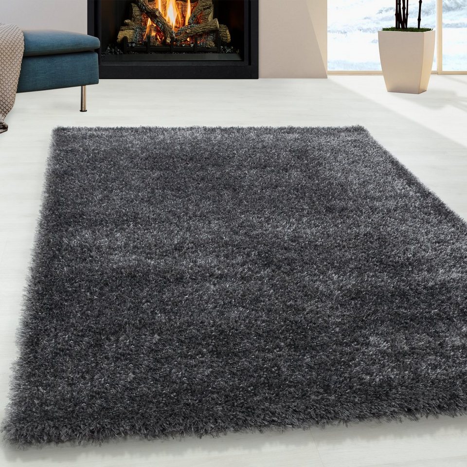 Hochflor-Teppich Hochflorteppich kuschelig weich Shaggy Wohnzimmer, Miovani, Höhe: 30 mm von Miovani