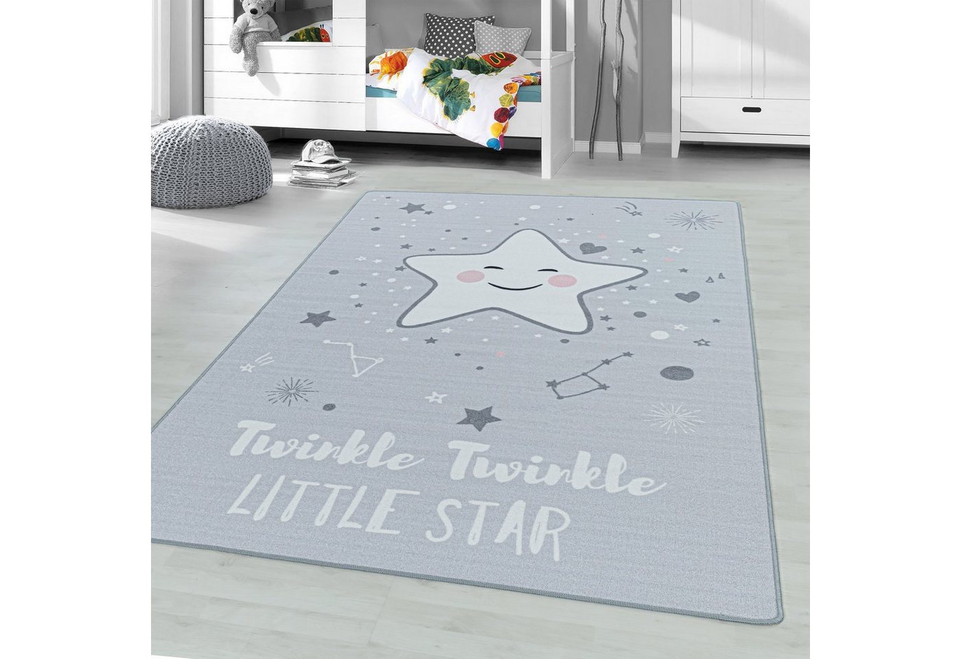 Kinderteppich Sternenteppich Kinderteppich Sterndeko Kinderzimmer Kurzflorteppich, Miovani von Miovani