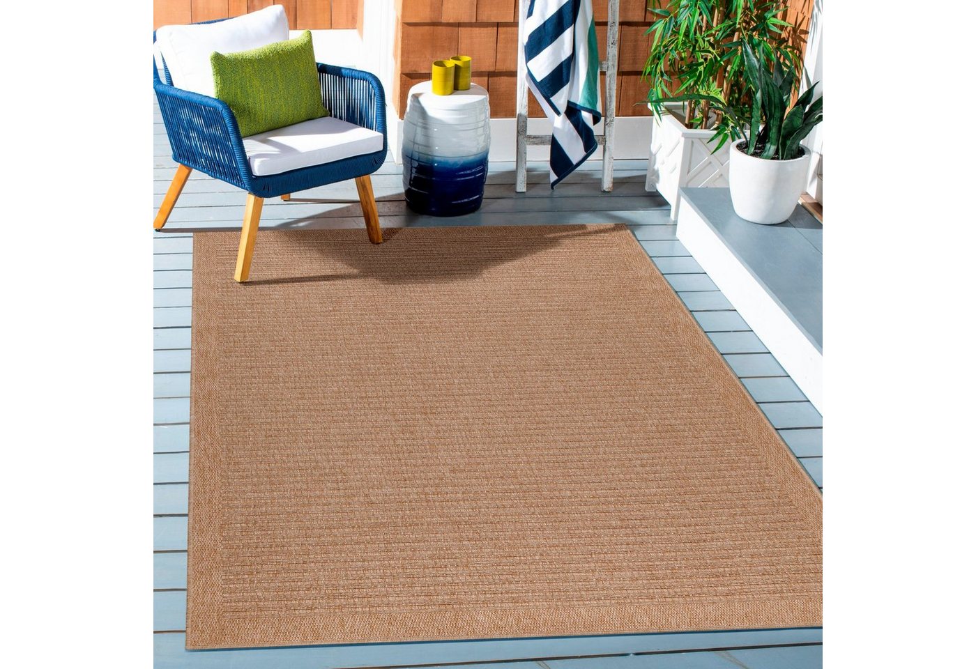 Outdoorteppich Indoor Outdoor Teppich, Miovani, rechteckig, Höhe: 5 mm, Garten, Terasse von Miovani