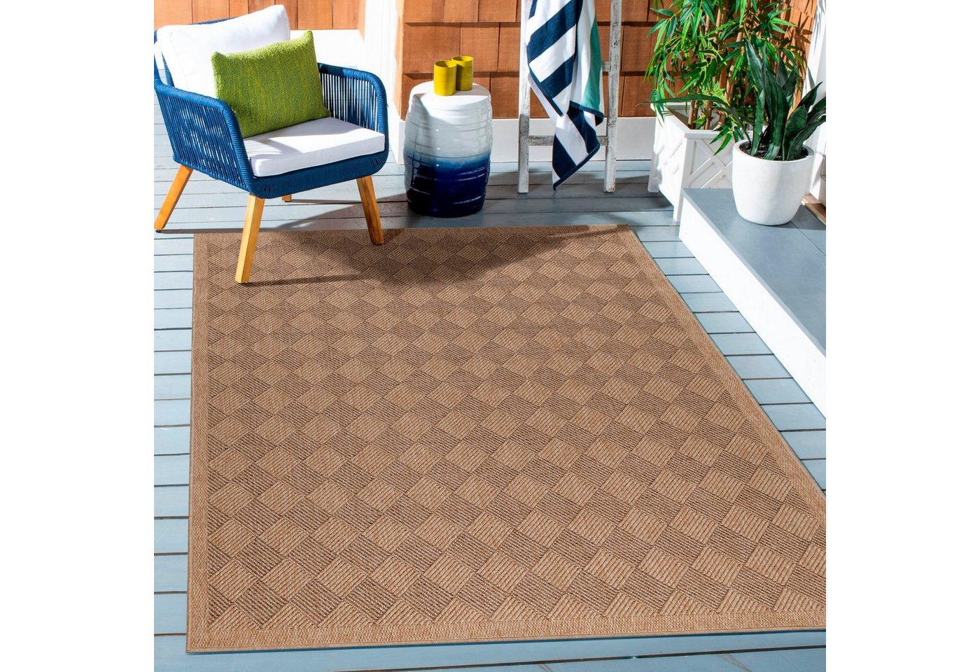 Outdoorteppich Indoor Outdoor Teppich, Miovani, rechteckig, Höhe: 5 mm, Garten, Terasse von Miovani