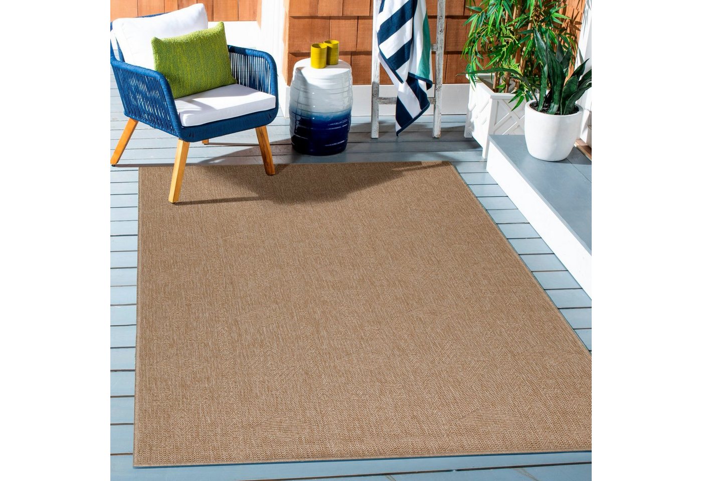 Outdoorteppich Teppich Outdoor Indoor, Miovani, rechteckig, Höhe: 5 mm, Garten, Terasse von Miovani