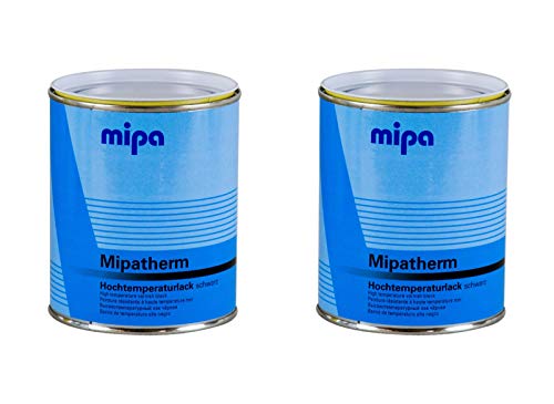 2x MIPA Mipatherm Schwarz Thermolack Ofenlack hitzebeständig bis 800°C 750 ml 2x MIPA Mipatherm Schwarz Thermolack Ofenlack hitzebeständig bis 800°C 750 ml von MIPA