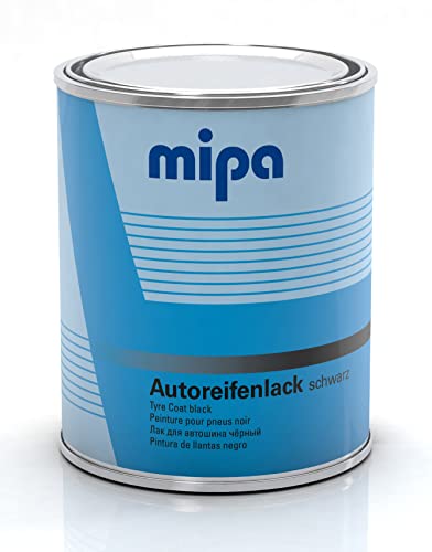 MIPA Autoreifenlack Reifenfarbe schwarz, 1 Liter von MIPA