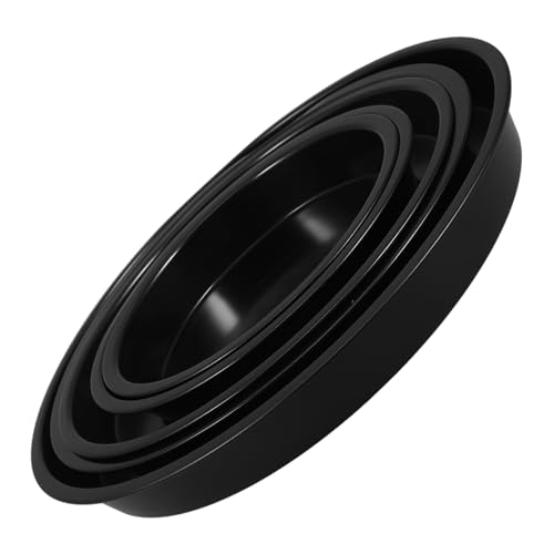 Mipcase 1 Satz Runde Pizza -gericht Set Pizza Runde Pizzapfanne Zubehör Zum Pizzabacken Nicht -stiak -kuchenform Pizzabacken Mit Antihaftbeschichtung Backformen Rostfreier Stahl Schwarz von Mipcase