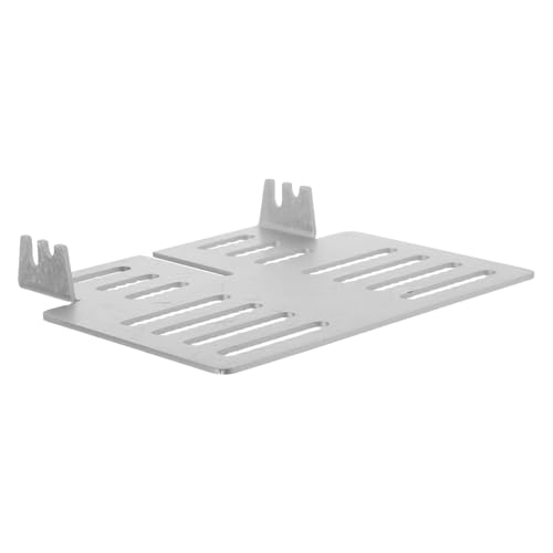 Mipcase 1 Set Herd Fan Halterung Heizung Holzofen Zubehör Holz Herd Fan Halter Holz Herd Zubehör Edelstahl Silber von Mipcase