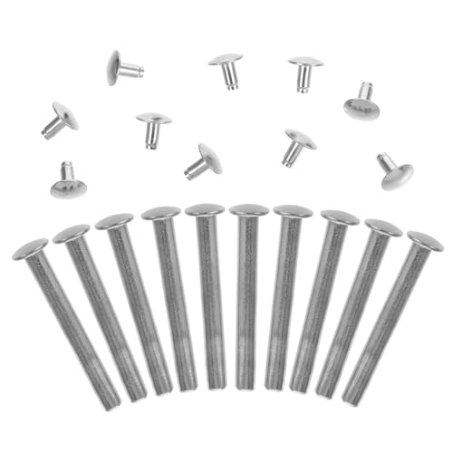 Mipcase 10 Sätze Faltfächer Nieten und Muttern Langlebiges DIY Reparaturset für Handgefertigte Fächer Silberne Runde Metallnieten Zubehör für und Papierfächer Vielseitige Fan von Mipcase