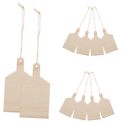 Mipcase 10 Stk Teiliges Unbemalte Holzanhänger mit Blanke Holzetiketten für Weihnachtsbasteln DIY Holzanhänger für Christbaumschmuck Stabile Glatte Oberfläche Vielseitig für Kreative von Mipcase