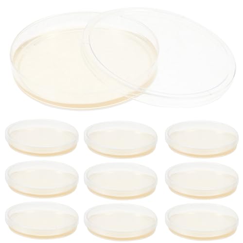 Mipcase 10 Stück Agarplatten – Wissenschaftlich Vorgegossene Petrischale Petrischalen Petri-Nährstoffplatten Vorgegossenes Agar-Gewebekultur-Set Wissenschaftsset Mit Agar von Mipcase