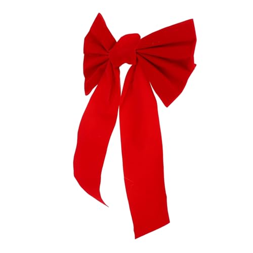 Mipcase 10 Stück Rote Weihnachtsbögen Große Schleifen Dekoration für Weihnachtsbaum Tür Fenster Kränze Handgefertigt Leicht Weihnachtsschmuck Festliche Dekobögen von Mipcase