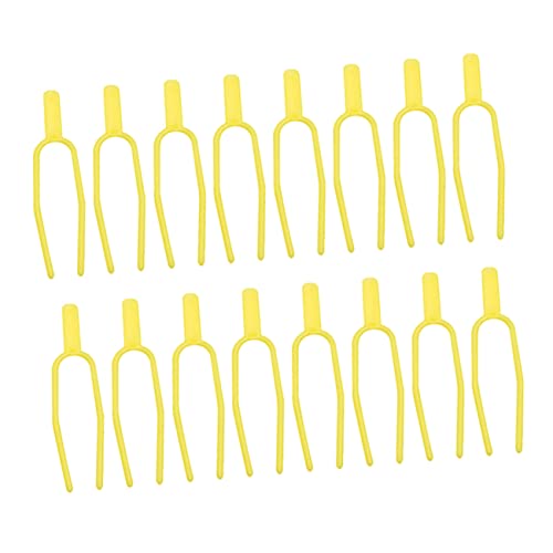 Mipcase 100 Stück Mann Presse Stützclips Pflanzen drinnen Garten-Reben-Clip Unterstützung Stand pflanzstütze Plant Holder Plant Shelf pflanzrahmen Feste Gabeln Garten-Stützclip pp Yellow von Mipcase