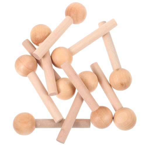 Mipcase 10Stücke Holz Pegs für Stecktafel Robuste und Glatte Holzständer für DIY Projekte Bastelarbeiten und Organisation im Büro oder Zuhause von Mipcase