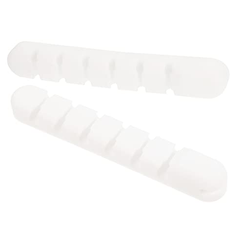 Mipcase 2 Stück Kabelmanager Kabelclips Selbstklebend Schreibtisch Veranstalter Klebrig Klebehaken Kabelhalter -clip Drahtclips Selbstklebend Kabelbinder Wiederverwendbar Kieselgel Weiß von Mipcase