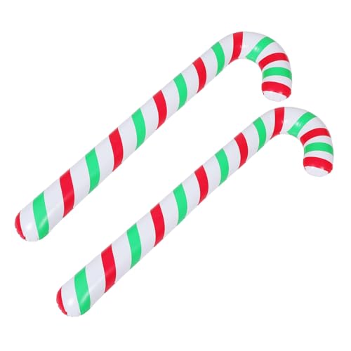 Mipcase 2 Stück Teiliges Aufblasbares Weihnachtszuckerstangen Set aus Langlebigem PVC Leichtes Einfach Aufzublasendes und Entleerbares Xmas Partydekor für Innen und Außen als Foto Mipcase 2 Stück Teiliges Aufblasbares Weihnachtszuckerstangen Set aus Langlebigem PVC Leichtes Einfach Aufzublasendes und Entleerbares Xmas Partydekor für Innen und Außen als Foto von Mipcase